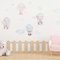 Set mit 17 Wandaufklebern für Kinder, Motiv: Heißluftballon, Bär und Freunde, 40 x 116 cm – bunte Wandaufkleber für Kinder, einfach anzubringen