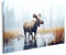 islandburner Bild auf Leinwand Elch watschelt durch nebliges Sumpfland Bilder Wandbilder Poster
