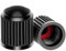 Set di 8 tappi per valvole con guarnizione di tenuta in plastica nera, impermeabili, per auto, camion, moto, ecc. Standard - Universale - Ruota e Pneumatico - Anti Polvere - Cappuccio