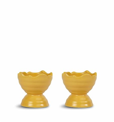 Sagaform 5018452 Eierbecher, Steingut, Gelb