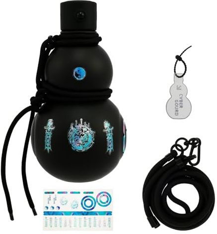 Foppla Botella de agua de calabaza de 900 ml, calabaza, botella de agua deportiva, latas, estilo calabaza, botella de agua portátil de viaje, botella de calabaza inspirada en China para uso diario