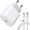 USB C Ladegerät für iPhone, 20W iPhone Schnellladegerät mit Ladekabel iPhone Schnellladekabel USB C 2M Schnellladegerät iPhone USB C kompatibel mit iPhone 14 13 12 11 X