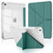 MuyDoux Coque Origami pour iPad Air 6 11 Pouces 2024 / iPad Air 4 5 2020/2022 10,9 avec Porte-Stylet, 5-en-1 Multiple Angles de Vue, Étui Housse ArrièreTransparente Claire Antichoc, Vert Nuit
