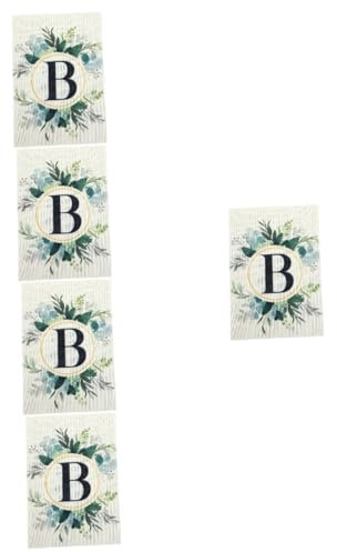 BESPORTBLE 5stücke Buchstabe b Gartenflagge Doppelseitige Gartenflagge Mit Pflanzenmotiven Für Außenbereich Frühlingsdeko Für Garten Und Einfache Installation Wetterfest Und