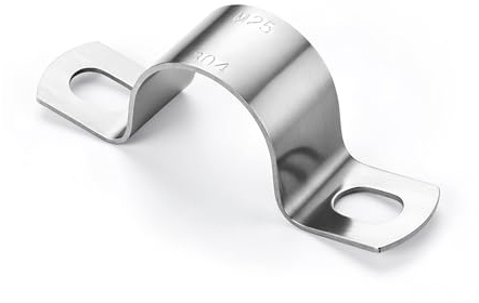 Mindwissup 12 Stück Schwerer U-Rohrschellen 25mm 304 Edelstahl Rohr Schlauchschnalle Befestigungsschelle Rohrhalterung