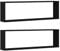 vidaXL Étagères murales Cube 2 pcs chêne Noir 100x15x30 cm Bois, Stockage en Forme de Cube, Organisateur en Forme de Cube, étagère Flottante