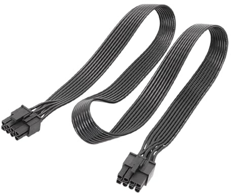 VGA-Kabel für modulares Netzteil, 8-poliges PCIe-Verlängerungskabel mit flachem Liniendesign, Grafikkarten-Stromanschluss, 8P auf 6+2P GPU-Kabel für die Verwaltung von