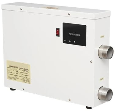 KAKAK Chauffe-Piscine 11 KW, Pompe à Chaleur, Thermostat d'eau avec écran Tactile for Piscine Hors Sol, Spa, Baignoire avec Une efficacité de Chauffage élevée(11KW)