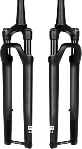 VZXATYOP Road Bike Sospensione Forcella 700C Gravel Road Bike Forcella 50 Millimetri Viaggio 100 * 12 Millimetri Thru Axle Lockout Manuale Freno Disco Bicicletta Anteriore Forcella(Matte)