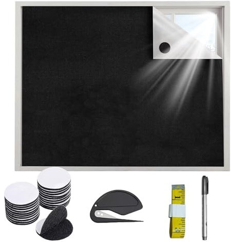STFYUG Sonnenschutz Fenster Innen, 100X145Cm Dachfenster Verdunkelung, Verdunklungsrollo Ohne Bohren, Fenster Abdunkeln, Sonnenschutz Verdunklung Abnehmbar für Urlaub Innen Dachschräge Fenster