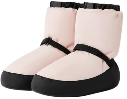 Hixingo Ballettschuhe Damen Stoff Winter, 34-45 Aufwärmstiefel Ballett Erwachsene Tanzstiefel Damen Warme Winter Ballettstiefel Warm Up für Trainings Schläppchen