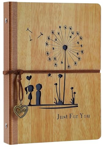 Aomiduo Nachfüllbar NotizbuchTagebuch A5 Blanko 200 Seiten Hardcover Reisetagebuch PU Leder Skizzieren Geschenk für Mädchen Jungen
