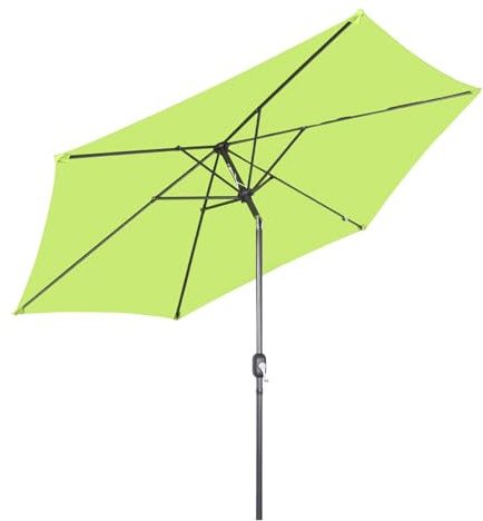 Angel Living Sonnenschirm 3M mit Kurbel und Neigung, Marktschirm mit UV50+ für Garten Terrasse Balkon (Apfelgrün)