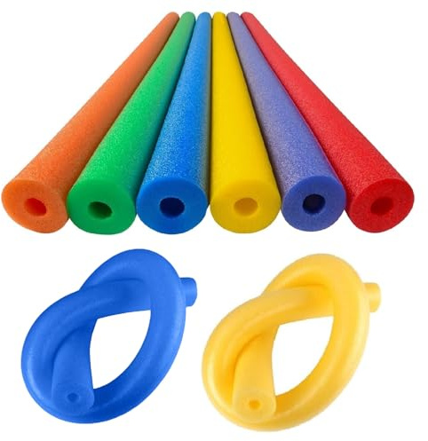 2/4/6 Stück Poolnudel Schaumstoff Mit Loch, Schwimmnudel Für Kinder & Erwachsene, 120x6cm Schwimmnudeln Set Poolnudeln Hohl, Schwimmhilfe Schwimmstange Pool Nudel Spielzeug Zubehör