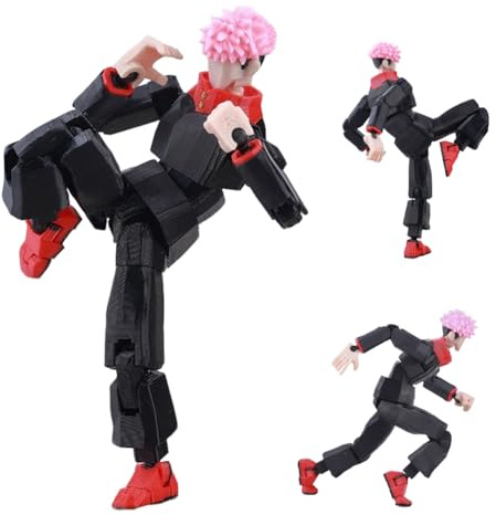 JJK Itadori Yuji Figura Itadori Yuji Statuina in PVC con accessori stampati in 3D - Carattere di anime - Modello di statua per collezionisti - Decorazione per ufficio - Ornamento