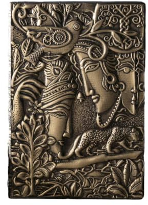 A5 Exquisites Handbuch, europäisches Relief-Stereo-Notizbuch, bronzefarben