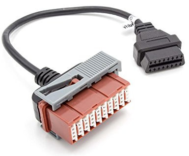 vhbw OBD2 - Adapterkabel 30Pin auf 16Pin für OBD-Diagnosegerät kompatibel mit ältere Peugeot 106, 406, 605, 806, Expert - mit dem 30Pin-Anschluss
