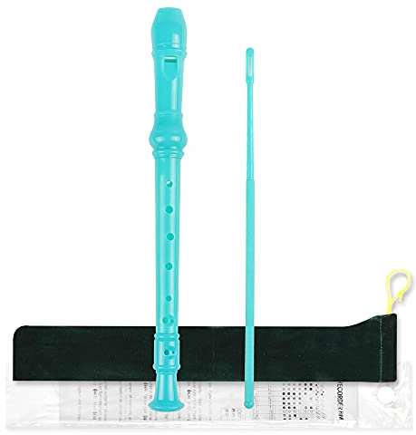 Mr.Power Sopranblockflöte, Deutscher Stil, C-Schlüsselblockflöte, Geschenk für Anfänger, Praxis, Bildung, Performance, Ensemble-Spielen (Grün)