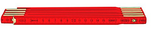 ROLLER Zollstock - rot - Holz - 2 Meter