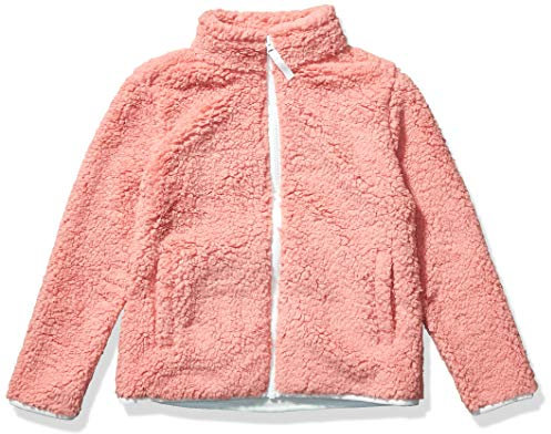 Amazon Essentials Giacca con Cerniera Integrale in Pile Sherpa Bambine e Ragazze, Malva, 11-12 Anni