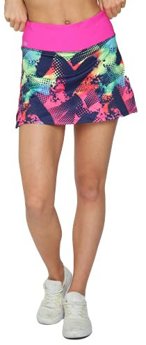 Formbelt Skort Variosports première Jupe de Sport intégré pour Le Rangement de téléphones Portables jusqu'à 6,8, clés, mouchoirs - Running, Yoga, Fitness, Gym, Brazil XL