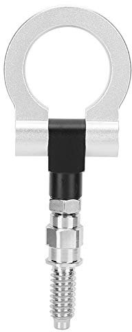 Car Tow Ring,KIMISS Car Tow Hook Ring Aluminum Alloy Iron Tow Eye Hook Silver Towing Eye Loop for 3 Series E39 E92 E91 E90 E46 E36(Silver)