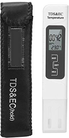 Tester Qualità Acqua Digitale Misuratore di Qualità della Conducibilità EC 3 in 1 Misuratore di Temperatura dell'acqua con Display LCD per l'industria dell'acqua Potabile 0〜9999PP