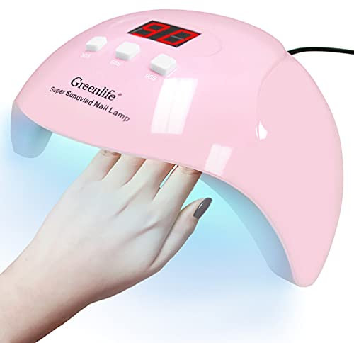 Nail Lamp, GreenLife 54W 18pcs LED UV Nail Lights for Gel Nail Polish Dryer Curing Lamp with 3 Timers Auto Sensor Digital Display USB Plug Protable Convenient for Manicure Pedicure