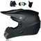 Downhill Helm Set, Motorrad Crosshelm mit Brille (4 Stück), Fullface MTB Helm Herren, Motocross Helm Kinder Crossbike Enduro Off Road BMX ATV Cross Helm Mopedhelm Motorradhelm (XL,Schwarz)