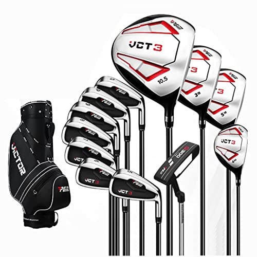 Golfschläger Komplettset für Herren 13-teilig inkl. Titan Golf Driver, 3 & #5 Fairway Woods, 4 Hybrid, 5-SW Eisen, Putter, Golftasche - Golfschläger Satz