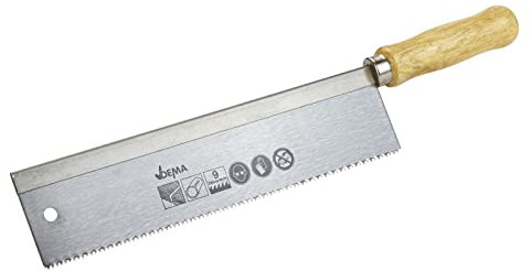 Feinsäge gerade Handsäge Säge 250 mm 9 Zähne mit Holzgriff für Holz + Kunststoff