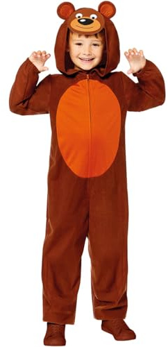 amscan Childs All In One Bear Fancy Dress Animal Costume Zoo Week Girls Boys Outfit