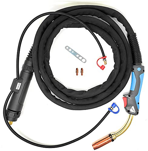 ELCAN Torcia per saldatura a filo professionale da 4 metri MIG MAG 501d con connettore euro per saldatrice a gas semiautomatica raffreddata ad acqua (torcia 501D)