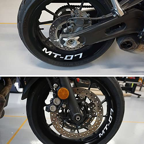 labelbike - Aufkleber Streifen Motorrad Felgen Räder Schutz Kit kompatibel mit Yamaha MT-07 Weiß