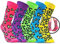 CityComfort Wadenstrümpfe Damen Bunte Socken Lustig für Jugendliche & Frauen, bequeme Damensocken, 5er Set (Leopardenmuster)