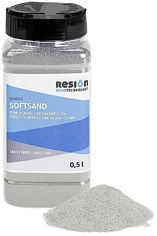 SoftSand Antirutschbeschichtung Gummipartikel - Grau - 0,5L - Gummisand ideal als rutschfeste Beschichtung bei Booten und Pool - Feines Körnung - zum Vermischen mit Farbe - Coating