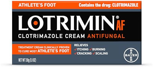 Lotrimin® AF Cream, Athlete's Foot 1% Clotrimazole Antifungal Cream Treatment, Clinically Proven Effective, 1.1 Ounce (New Look)