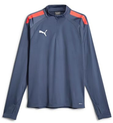 PUMA Herren Teamliga 1/4 Zip Top Sweatshirt, Inky Blue-fire Orchidee, XL