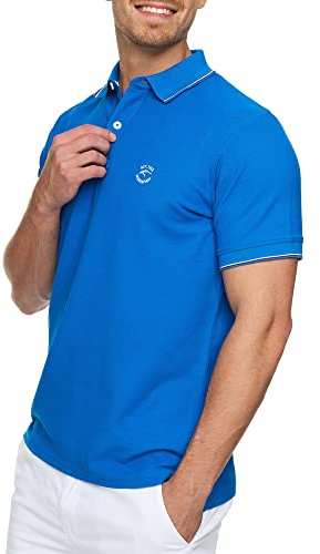 Indicode Herren Wallo Poloshirt aus Baumwolle | Herrenpoloshirt Polokragen Baumwollshirt Skydiver, XXL