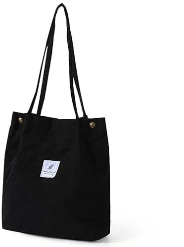 YXQSED Damen Cord Tote Tasche Zipper Casual Tote's Handtasche große Kapazität Schultertasche mit Taschen