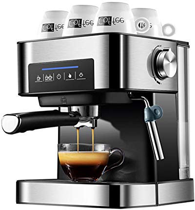Multifunction Traditional Pump Espresso Machine, 20 Bar Italian Espresso Coffee Maker with Foaming Milk Wand, 1.5L Removable Water Tank for Latte Cappuccino Machiato