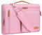 MOSISO 360 Protective Laptop Bag 16 inch, 15-15.6 inch Computer Shoulder Bag Compatible with MacBook Pro 16, HP, Dell, Lenovo, Asus, Side Open Messenger Case &4 Zipper Pockets&Handle, Pink