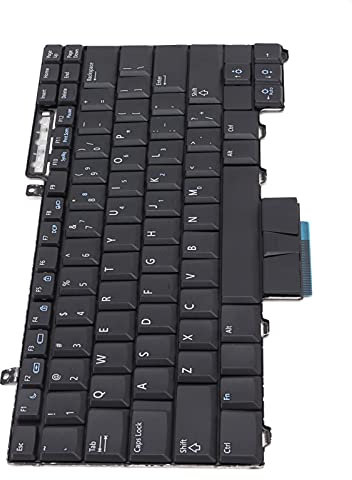 DAWH Teclado de Repuesto E6410, Teclado de Repuesto de Fácil Instalación Amplia Compatibilidad Práctica para Teclado DELL(Negro)