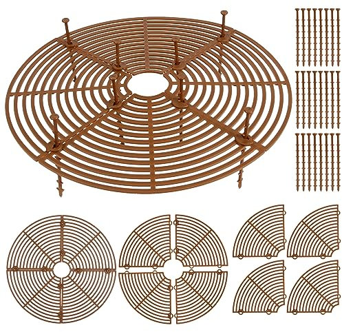 LOPOTIN 2 Pezzi Protezione per Vasi da Fiori, Coperchio per Vasi da Fiori, Protezione per Piante, Protezione Contro i Gatti, Protezione per Bambini, Animali Domestici, 30.5 cm(Marrone)