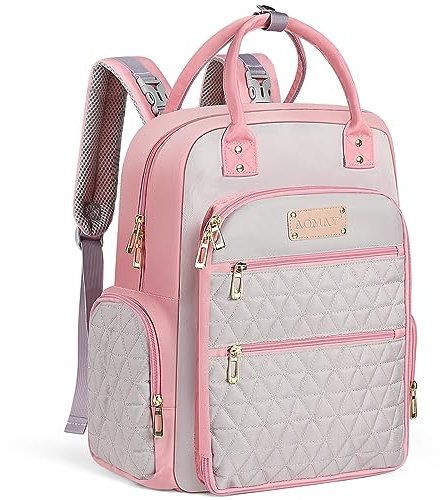 AOMAY Sac à dos à langer – Sac à dos pour maman pour hôpital, sac à dos de voyage, grande capacité, multifonctionnel – Essentiels pour bébé (rose), rose, X-Large, Sac à dos à langer rose
