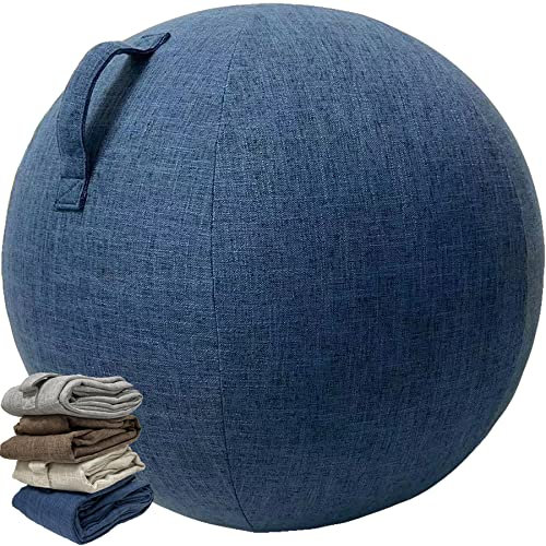Schutzhülle für Ball, Fitnessstudio, Ball, Swiss Ball, Büro, schmutzabweisend, langlebig, rutschfest, für Ball, Schwangerschaft, Fitness, Yoga (55 cm, blau)