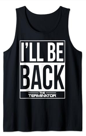 The Terminator I'll Be Back Kultiger Comeback-Science-Fiction-Gamer Tank Top