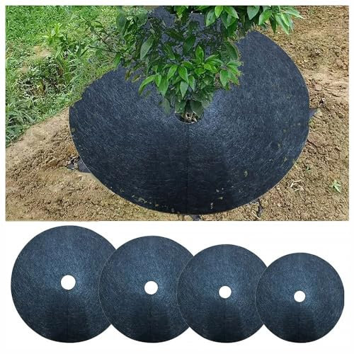 Copertura Barriera Contro Le Erbacce, Tappetini Contro Le Erbacce Protezione For Alberi Panno For Il Controllo Ecologico Anello For Pacciamatura Copertura Rotonda For Piante Barriera Contro Le Erbacce