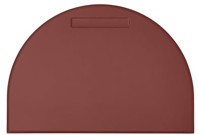 Eglooh - Diana - Schreibtischunterlage aus Leder Bordeaux Rot cm 80x50 - Mit halbrunder Form, Stiftfach und Handwerkliche Nähte - Made in Italy