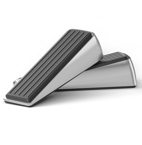 Flora GUADR 2 Pack Door Stopper, Premium Heavy Duty Door Wedge Non-Scratching Door Stop Made of Zinc and Rubber Suits Any Door, Any Floor